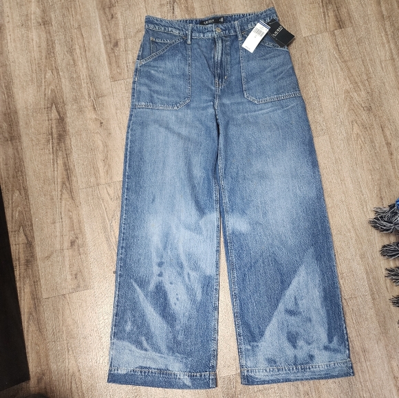 NWT Lauren Ralph Lauren Bleached Wide Leg Jeans Women’s Size 10 - Picture 7 of 16